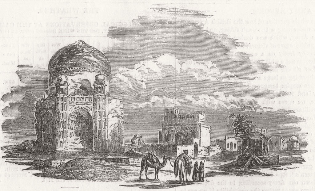 PAKISTAN. Tomb of Ameer of Scinde, Lahore 1857 old antique print picture